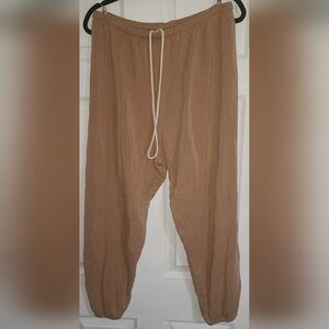 Aerie boyfriend sweatpants tan large